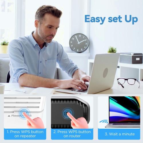 WiFi Extender,WiFi Extender Signal Booster for for Home & Outdoor,Device Servers Covers Up to 6000 Sq. ft and 35 Devices,Internet Booster