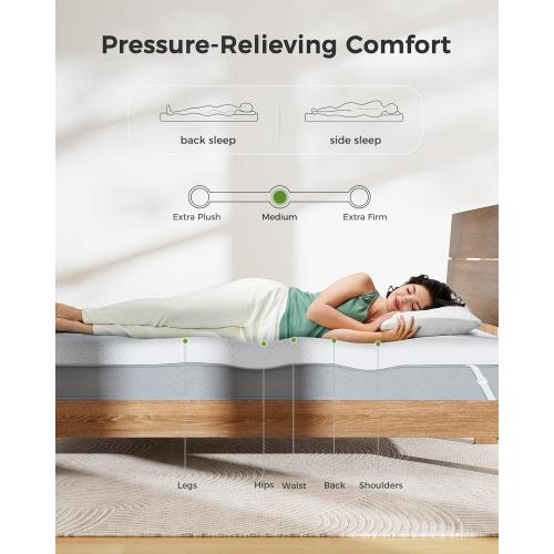 PERLECARE King Mattress Topper - 3 Inch Cooling Memory Foam Mattress Pad Made with CertiPUR-US® Certified Foam, Bed Topper with Bamboo Cover,Removable & Washable & Non-Slip