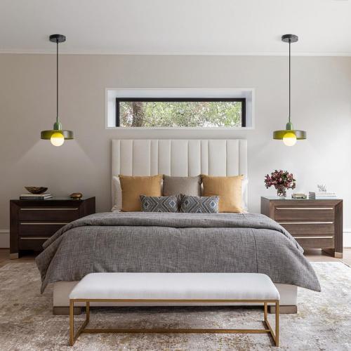 Glass Pendant Light Vintage Hanging Light Fixture Modern Kitchen Island Mid Century Modern Lamp Green