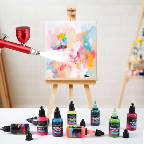 30ml Bottles of Airbrush Paint, 16 Colors Airbrush Paint Set, Water Based Air Brush Paints, Ready to Spray, Air Brush Painting Set, 30ml/Bottle