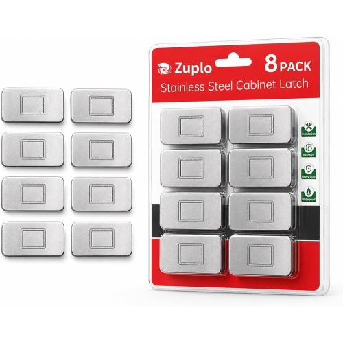 8 Pack Magnetic Cabinet Door Catch, Ultra Thin Cabinet Door Magnets with Strong Adhesive, Magnetic Cabinet Latch for Kitchen Cabinets, Bathroom Vanities, Closets, Cupboards and Drawers