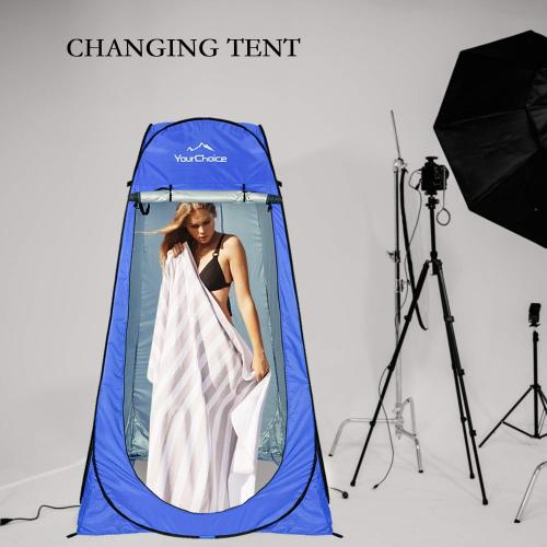 Your Choice Pop Up Shower Tent 47.2 Wx74.8/82.7 H Privacy Changing Tent | Waterproof Silver Coating Portable Shelter with Carry Bag for Camping, Beach, RV, Hiking, Fishing