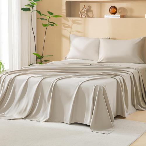 Litanika Queen Comforter Set with Sheets Beige - 7 Pieces Bed in a Bag Queen Chevron Tufted Complete Bedding Sets with Comforter, Sheets, Pillowcases & Shams