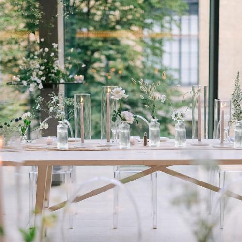 Set of 18 Glass Bud Vases Set of 18, Living Bud Vases, Small Bud Vase in Bulk, Mini Flowers Vases for Centerpiece, Vintage Decorative Vase Set for Table Decorations, Wedding Reception, Home Decor (Clear)