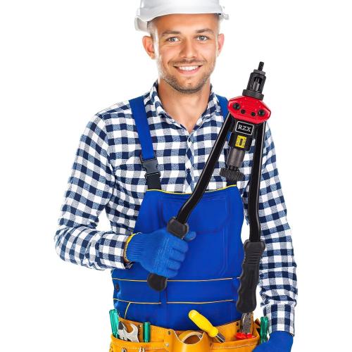 Size 16 RZX 16 Rivet NUT Tool Hand Blind Riveter,RIVNUT Riveting Tools with Nut Setting System M3 M4 M5,m6,m8,m10 M12, 10-24, 1/4-20, 5/16-18,3/8-16,1/2-13 Totally 12 mandrels