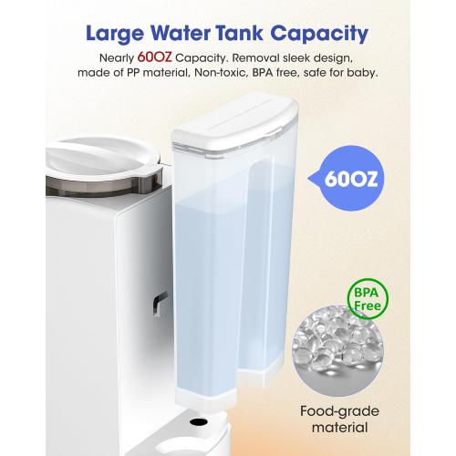 Instant Formula Maker, Fast and Customizable Formula Dispenser Machine with Accurate Temperature Control for Baby, Automatic Powder Blending for All Brands of Bottles and Formula, White