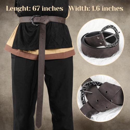4pcs Medieval Armor Set, Pauldron Shoulder Armor, Sword Frog, Renaissance Belt, Leather Bracers for LARP, Ren Faire