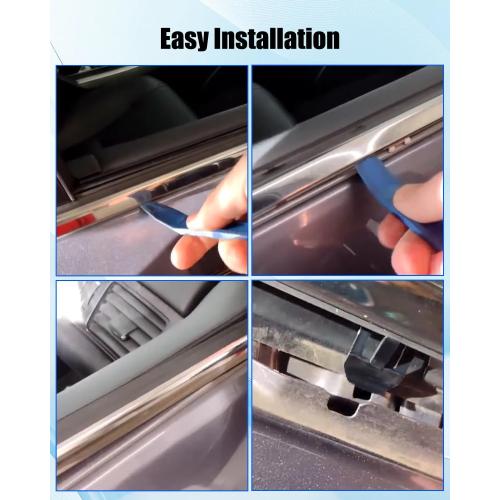 Car Window Belt Molding Trim Weatherstrip Seal Fit for Honda Odyssey 2009-2014 Door Window Outer Weather Stripping Sweep Felt Kit, 4Pcs