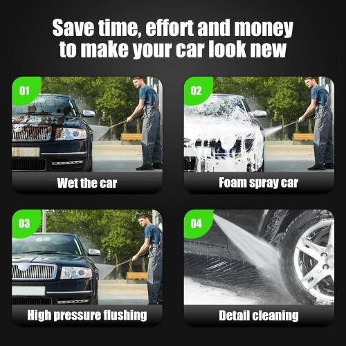 4800PSI Electric Pressure Washer- 3.8GPM High Power Washer with 33FT Hose Reel, 4 Spray Tips and Soap Bottle for Car Washing, Fence Cleaning, Patio Maintenance（Upgraded） (Green)