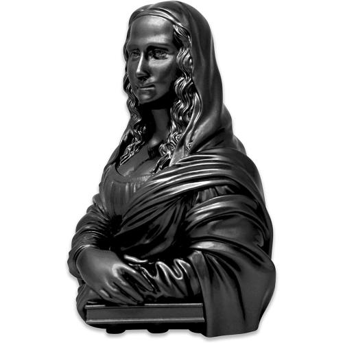 MUSART Exclusive Mona Lisa Statue Home Decor Limited Edition of 100 Urethane Resin with Urethane Glass Coat 10 Inches Height 3 Lbs (Black)
