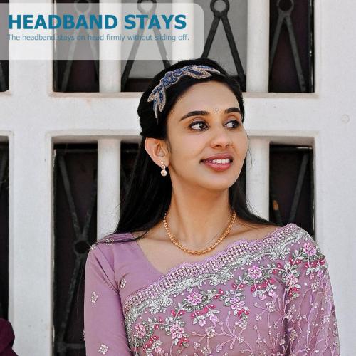 Beaupretty Retro 1920s Hairband Flapper Headpiece with Leaf Design, Rhinestone Beadwork for Women's Theme Party