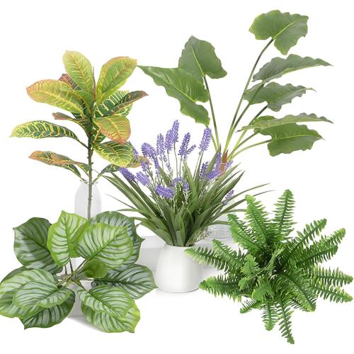 Artificial Plants Fake Plant Greenery Shrub Bushes UV Resistant Plants Plastic Wheat Grass for Indoor Outdoor Home Garden Decoration,Persian Grass