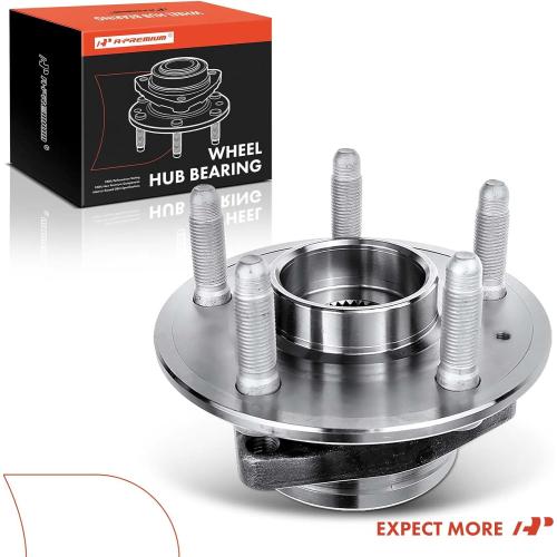 A-Premium Front or Rear Wheel Bearing and Hub Assembly with 5-Lug Compatible with Chevrolet Impala 2018-2019, Camaro 2010-2015, Cadillac CTS 2008-2014 & 2018, XTS 2018