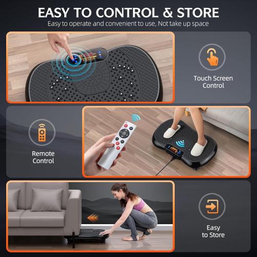 Vibration Plate Exercise Machine, PBYRD Lymphatic Drainage Machine for Weight Loss, Full Body Workout Vibrate Fitness Platform, Helps Toning Shaping Wellness Home Gyms Workout - Max User Weight 330lbs