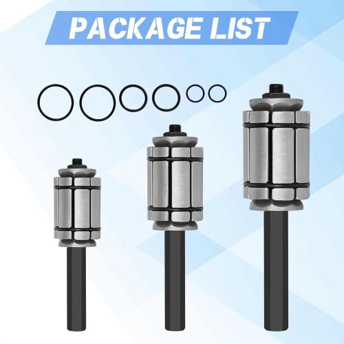 3 PCS Exhaust Pipe Expander Set, 1-1/8 to 3-1/2 Tail Pipe Expander Tool Set, Muffler Pipe Expander Set Compatible with Most Vehicles and Trucks, Automotive Tool Kit for Tail Pipe Tube