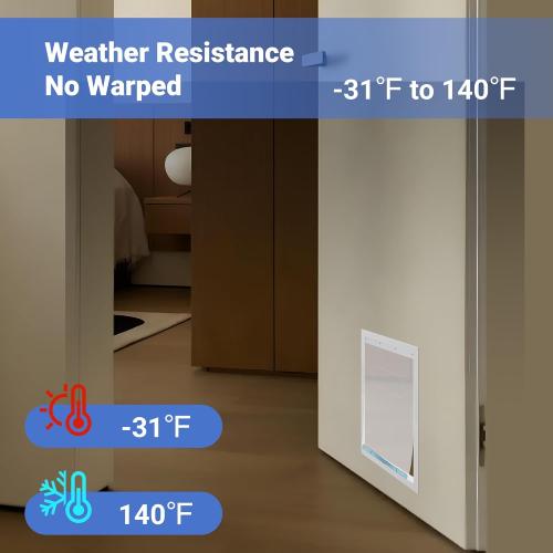 2PACK Dog Door Replacement Flaps - Measures 7.25 x 13, Medium Dog Door Flap Compatible with Ruff Weather Pet Door, BPA Free, Less Shrinkage, Weather Resistant