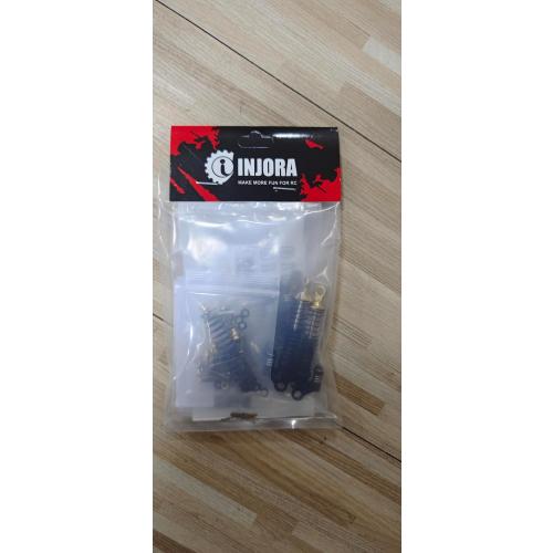 INJORA Brass & Aluminium 59mm Shocks- Long Threaded Shock Absorber Oil Damper for TRX4M TRX4MT 1/18 RC Crawler Upgrade