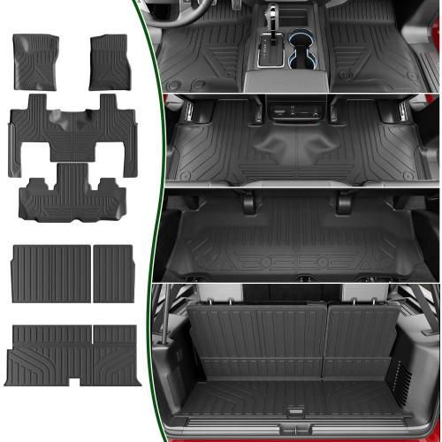 xipoqix 7-Seat Floor Mat Compatible with 2003-2017 Ford Expedition | Lincoln Navigator Floor Liner Cargo Mat Replacement for 2003-2017 Ford Expedition Accessories (Trunk Backrest Floor Mats)