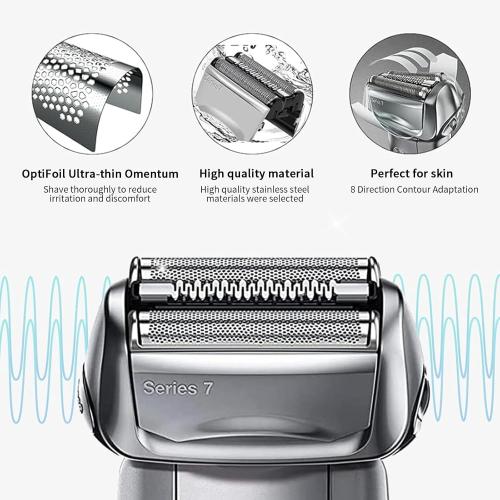 Series 7 Replacement Head for Braun Series 7 Foil Shaver Replacement Heads Compatible with 70s Replacement Compatible with Series 7 Shavers 70s 720,750CC, 760CC,790CC,9565 Foil Shaver