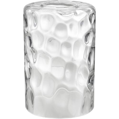 Aspen Creative 23529-63-1, Clear Hammered Glass Shade For Lighting Fixture/Vanity Light/Wall Light/Pendant, Size: 3-7/8 D x 6-1/8 H, 1 Pack