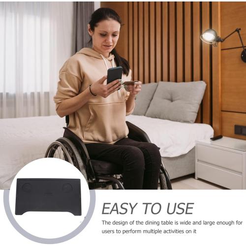 Detachable Wheelchair Tray Table with Cup Holder Portable Accessory for Adults Ideal for Eating Reading and Everyday Use Compatible with Most Wheelchairs
