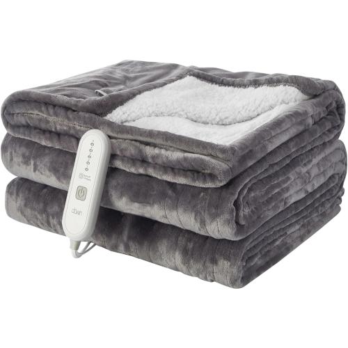Heated Blanket Electric Throw, Grey, 50x60
