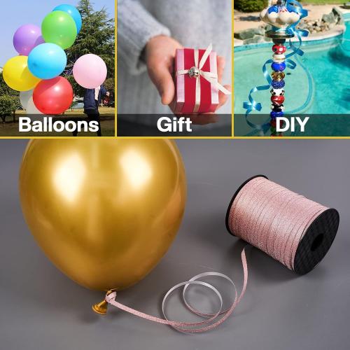 PartyWoo Rose Gold Ribbon - 500 Yard Curling Ribbon for Crafts, Balloons, Gift Wrapping, Hair, Florist Flowers (1 Roll)