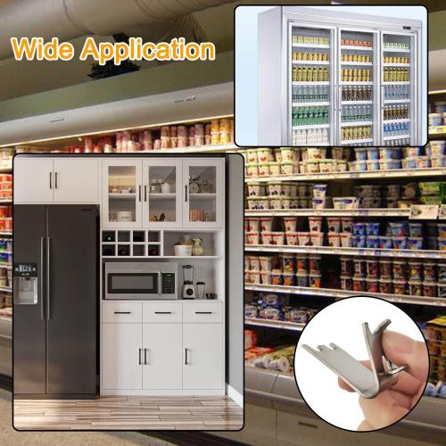 920158 Freezer Shelf Clip,Stainless Steel Shelf Clip for Refrigerator,Freezer Cooler Shelf Support,Replacement Shelf Square Buckles Clips (16)