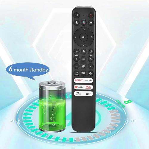 for TCL Google TV Remote, RC813 for Voice Replacement Control,for Android Mini-LED QLED 4K UHD Smart Television, with 6 Shortcut Buttons for NEIFLX/Prime/YouTube/TCL/Apple TV Buttons