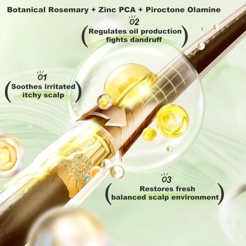 Tgideas Rosemary Amino Acid Shampoo, Hair Growth Shampoo for Thinning Hair Women and Men Hair Loss, Zinc PCA Thicken & Strengthen Scalp with Hydrolyzed Silk 8.45 fl.oz - 2 Packs