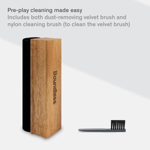 Boundless Audio Record Cleaner Brush - Velvet Vinyl Brush - Record Player Accessories for Vinyl Cleaning