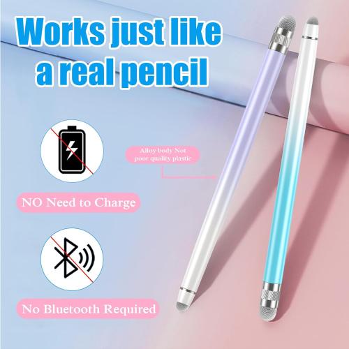 Bopomofo 2PCS Stylus Pens for Touch Screens,Stylus Pen for iPhone/iPad/Tablet Android/Microsoft Surface,Compatible with Touch Screens(Purple/Blue)