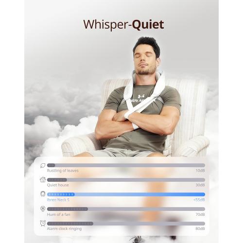 Cordless Shiatsu Neck and Back Massager with Heat, 10 Mins x 12 Uses, 3 Massage Modes & 2 Intensity Levels, 3D Kneading Deep Tissue for Pain Relief, Voice Prompt & Smart Memory, Relax for Women, Men