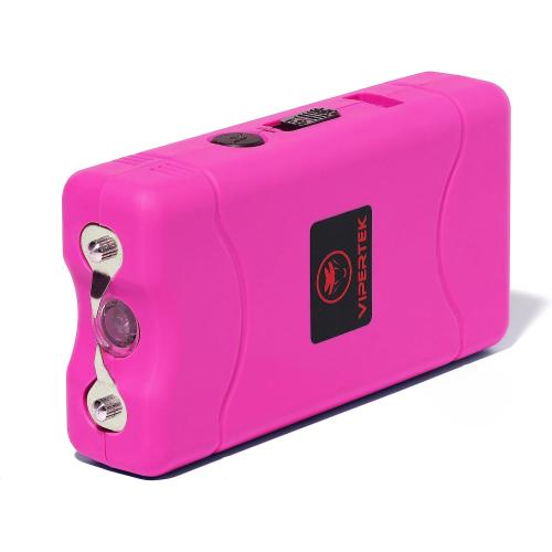 VIPERTEK VTS-880 Mini Stun Gun for Self Defense Rechargeable with LED Flashlight