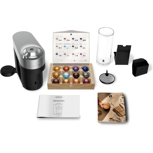 Black and Grey Nespresso Vertuo Pop  Deluxe Coffee and Espresso Maker by Breville, Titan