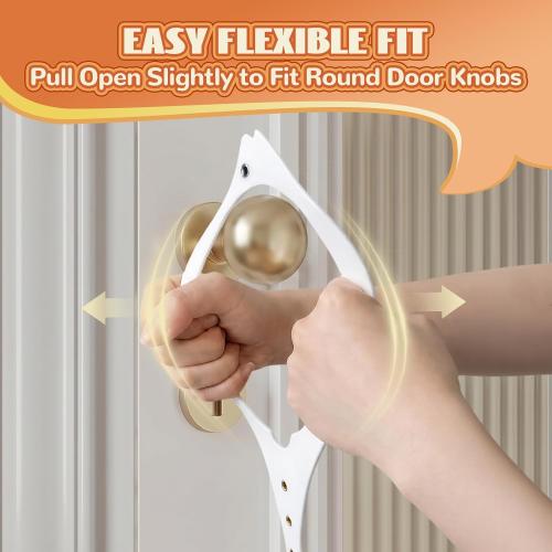 TGIOW Cat Door Latch, Cat Door Stopper Keep Open 2.5-6, 2 Pcs, White