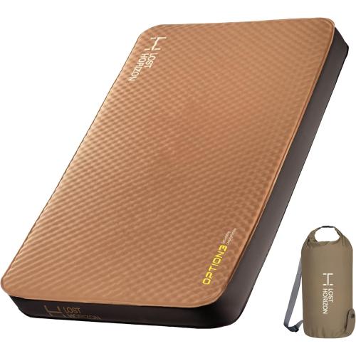 LOSTHORIZON Air & Foam Camping Mattress, Self-Inflating Sleeping Pad, 4.5 Thick, with Pump Sack, Twin