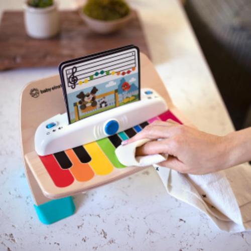 Baby Einstein and Hape Magic Touch Wooden Toy Piano, Montessori Musical Learning Toy for Babies and Toddlers 6mo