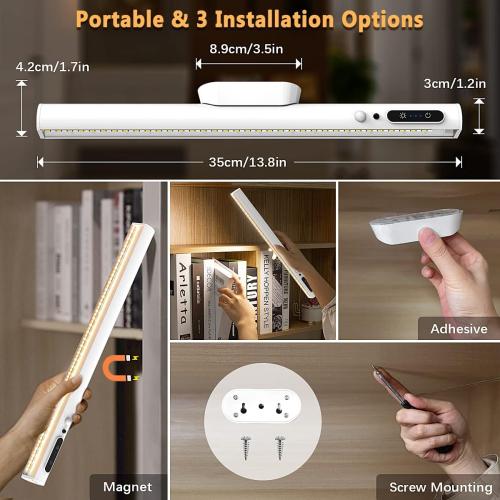 Hapfish Motion Sensor LED Light Bar Indoor,Under Cabinet Lighting Wireless