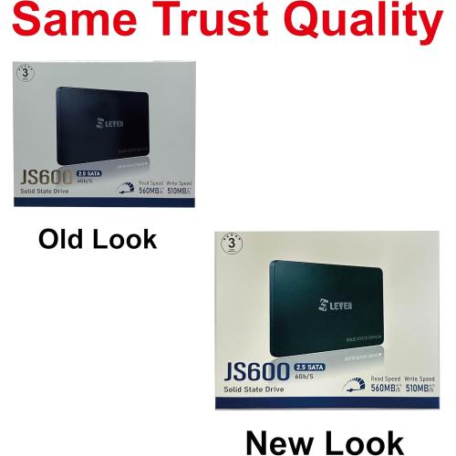 LEVEN JS600 SSD 512GB 3D NAND SATA III Internal Solid State Drive - 6 Gb/s, 2.5 inch /7mm (0.28) - up to 560MB/s - Retail 1 Pack
