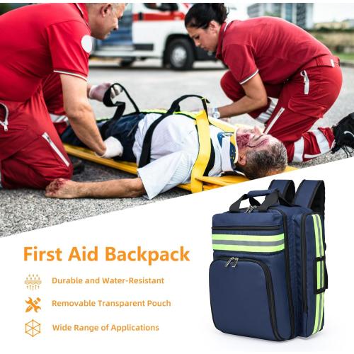 Medical Bag Backpack Empty First Aid Backpack Emergency Empty,Medicine Bag Empty，Medical Bag Organizer，Emergency Medical Backpack,First Aid Backpack, Medicine Mag for Traveling Nurses(Bag Only)