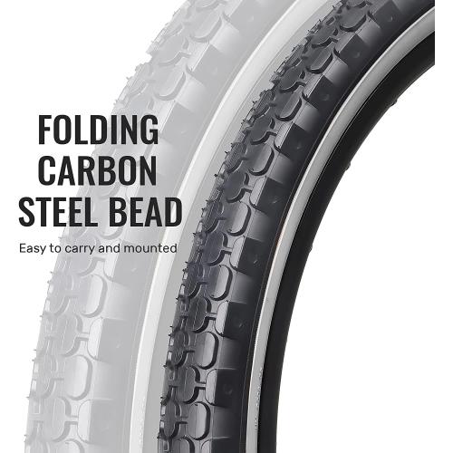 MOHEGIA Bike Tire,24/26x 2.125 Folding Beach Cruiser Bicycle Replacement Tires