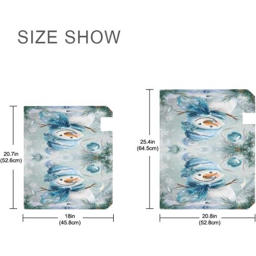 ALAZA Blue and Silver Christmas Snowman02 Magnetic Mailbox Cover MailWraps Garden Yard Home Decor for Outside Oversized-25.4 x20.8