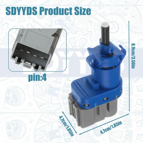 New Brake Light Switch 4Pin Compatible with Ford F-150 F-250 F-350 Focus/Mazda 2 3 5 6 / Lincoln MKC MKT OEM:4838697 / 8T4T-9G854-AA