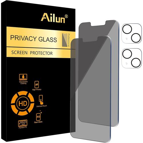 Ailun Privacy Screen Protector Camera Lens Protector for iPhone 13 Mini