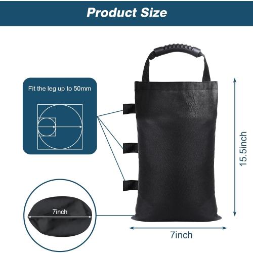 Heavy Duty Canopy Weights Set of 4, Waterproof Sand Bags for Canopy Legs, Pop up Tent Weights with Handle Ideal for Outdoor Canopies, Gazebos and Umbrellas (Sand Not Included)