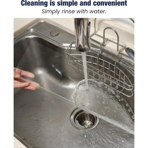 Acrylic Sink Splash Guard, Highly Transparent Fixed Splash Guard for Kitchen Island & Bathroom（23.6L x 1.6W x 4.7H）