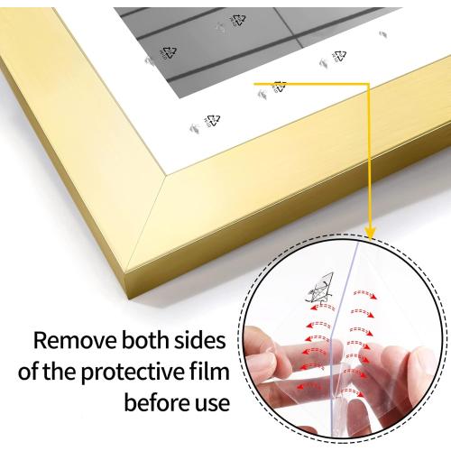 LaVie Home 27x40 Picture Frame Gold Poster Frame,Display Pictures 24x36 with Mat or 27x40 Without Mat, Frame and Polished Plexiglass, Horizontal and Vertical Format of The Walls