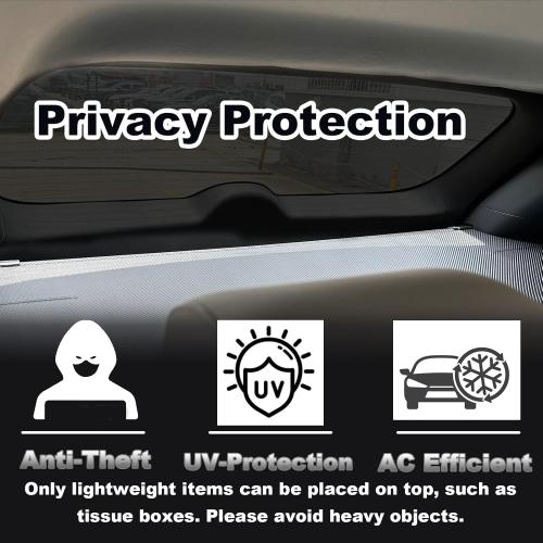 Cargo Cover Compatible with VW Volkswagen Atlas Cross Sport 2025 Accessories 2024 2023-2020,Carbon Fiber Texture Retractable Trunk Cover Organizer Security Shade Tonneau Cover(Not for Atlas)