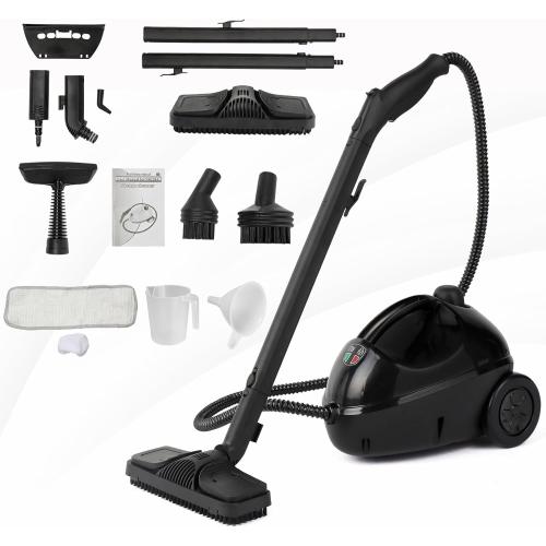 Multipurpose Steam Cleaner with 13 Accessories Deluxe Steam Cleaners 1.2L Tank 1500W Portable Steamer for Floors Carpet Windows Cars and More